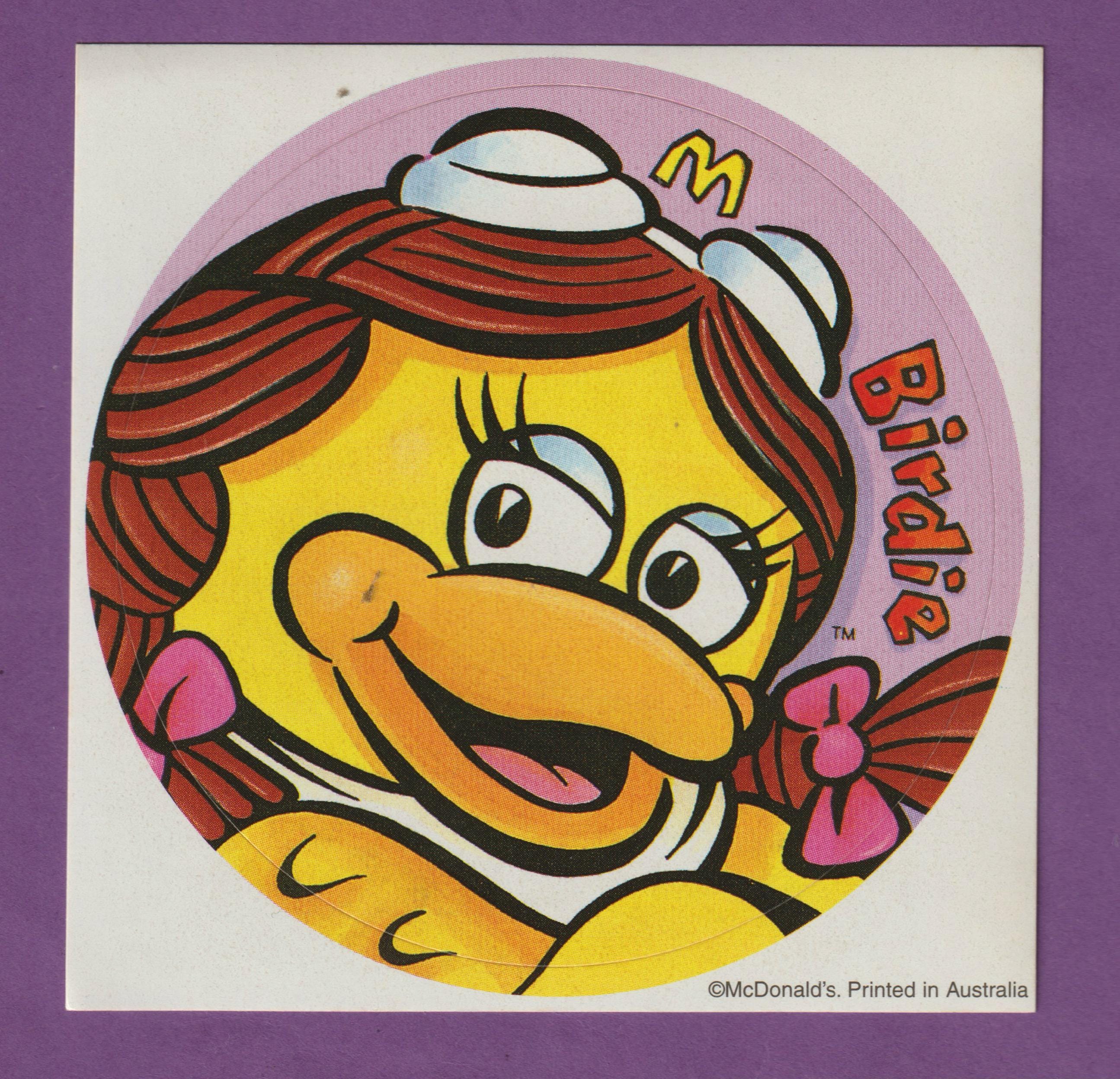 Vintage LARGE 1980s Mcdonalds Sticker BIRDIE - Etsy Israel