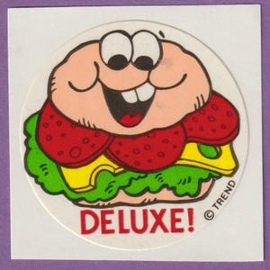 Vintage GLOSSY Trend Scratch & Sniff Sticker SALAMI