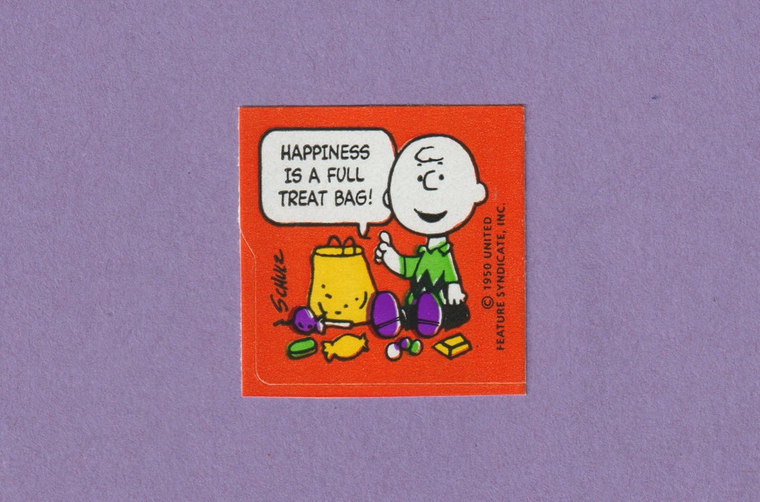 Vintage Peanuts Halloween Sticker Charlie Brown Etsy