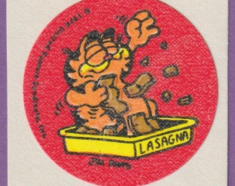 Vintage 1980s Garfield Lasagna Scratch & Sniff Sticker by Kats Meow MATTE