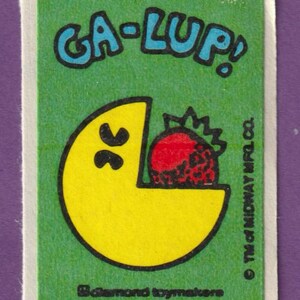 Sticker vintage à gratter et à renifler Mme Pac Man FRAISE