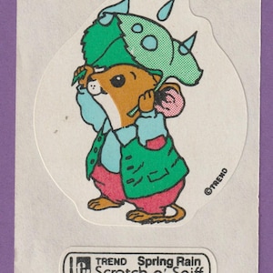 Adesivo vintage grande Trend opaco MOUSE Spring Rain Scratch & Sniff
