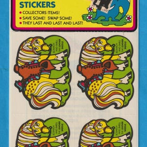 Lot de 8 autocollants vintage Mello Smellos à gratter et à renifler Sniffys HORSE CHOCOLAT