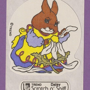 Adesivo vintage grande RABBIT Trend Scratch & Sniff DAISY