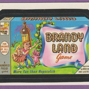 Vintage 1980s Wacky Package Pack Sticker BRANDY LAND - Etsy