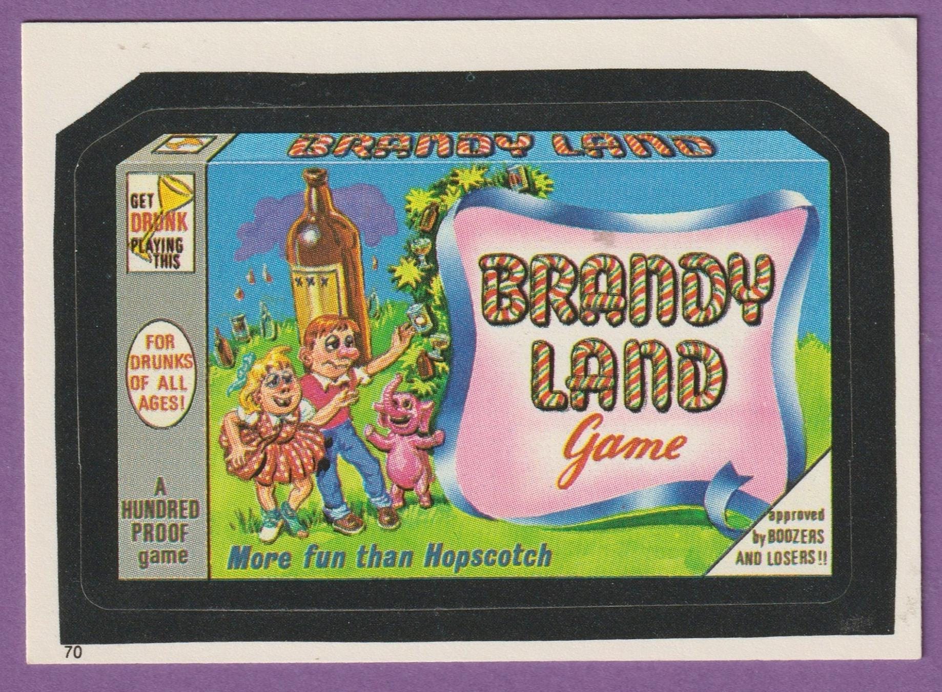 80サイズ/たっぷりephemeral box☆ヴィンテージ海外紙モノ Vintage 1980s Wacky Package Pack Sticker BRANDY LAND - Etsy