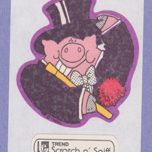 Adesivo vintage grande PIG Trend Scratch & Sniff CARNATION
