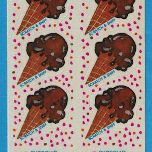 Vintage Illuminations Süße Düfte Kratz- und Schnüffelsticker SCHOKOLADE Eistüte