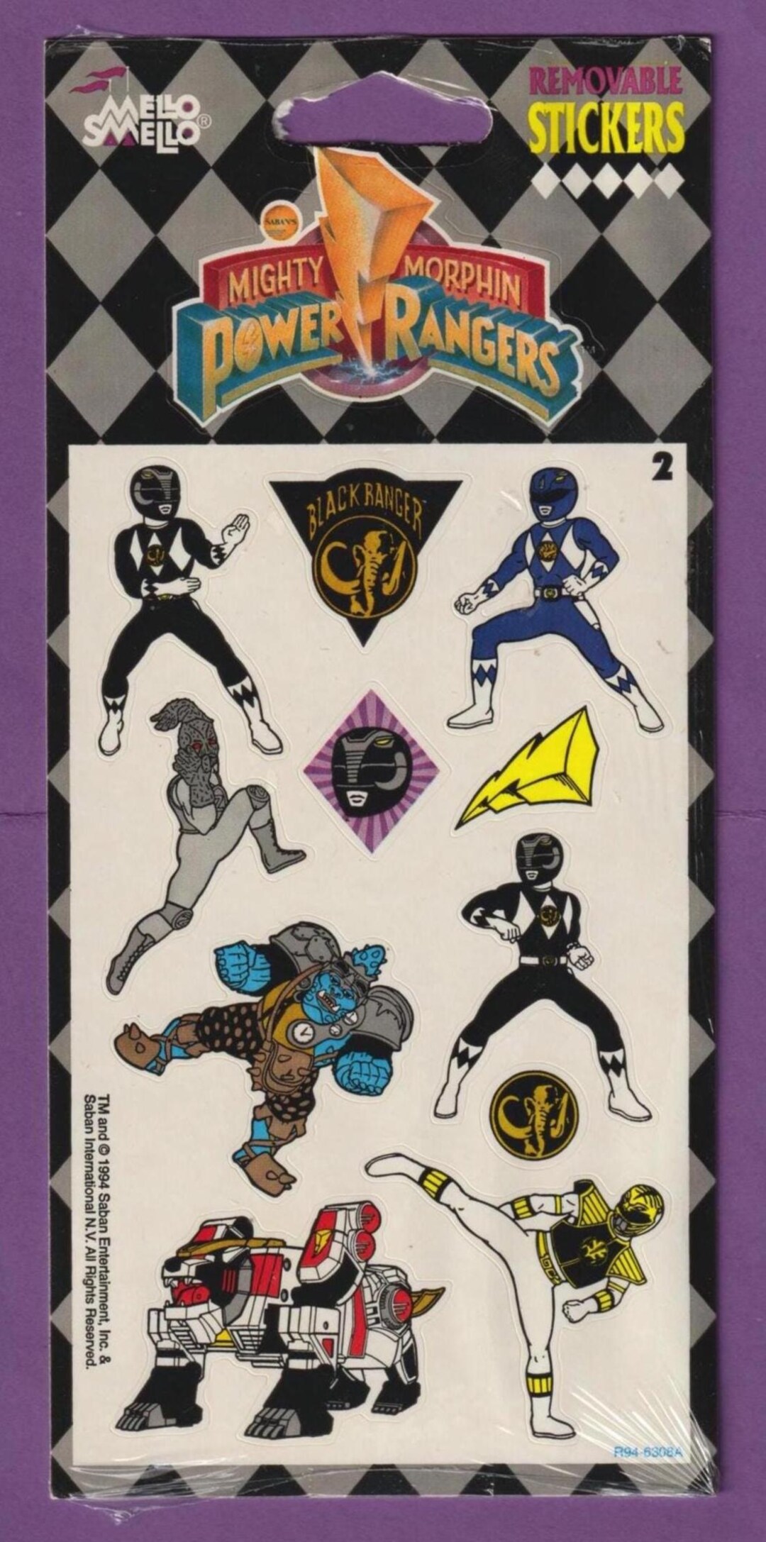 Power Ranger Sticker Chart Template Vintage Mello Smello 1994 POWER RANGER Sticker Pack - Etsy