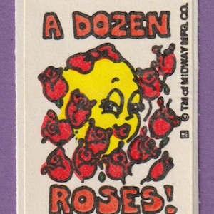Sticker vintage à gratter et à renifler Mme Pac Man ROSE