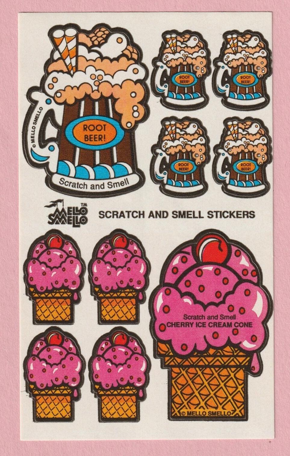 Vintage Mello Smellos Scratch & Sniff Stickers Root Beer Float