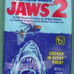 Vintage Jaws 2  Wax Packs Trading Cards Stickers & Gum