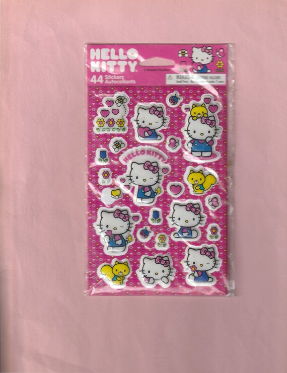 Vintage SANRIO Hello Kitty Puffy Stickers 1976 2014 SEALED Etsy