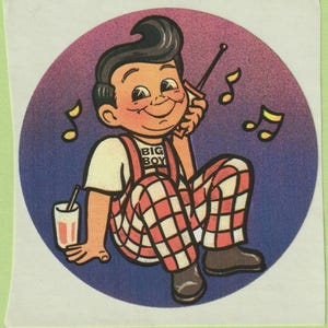 Vintage 1980s  Bob&#39;s Big Boy Restaurant Sticker