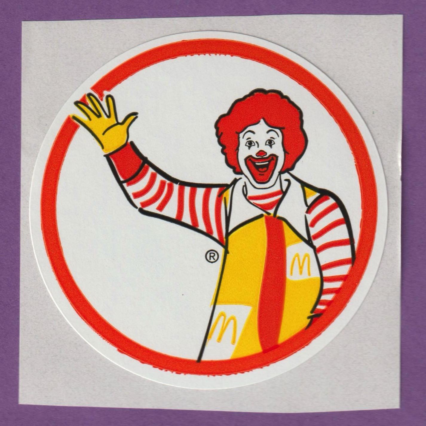 Vintage 1980s Mcdonalds Sticker Ronald Mcdonald - Etsy