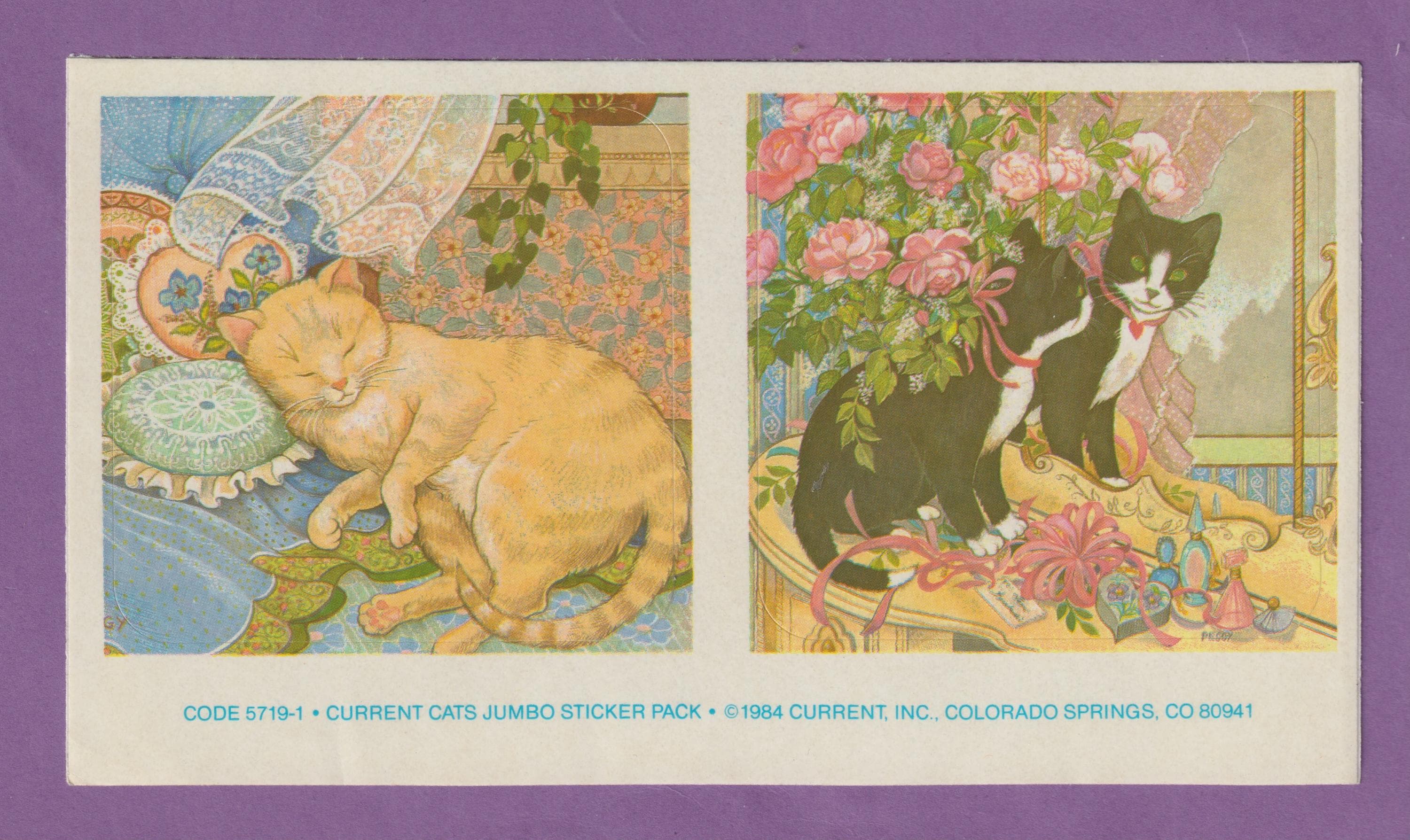 1980年代のヴィンテージCATステッカー - Etsy 日本