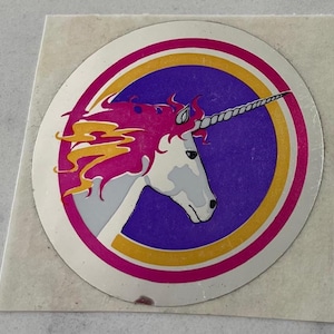Vintage 1980s Metallic Sandylion UNICORN Sticker
