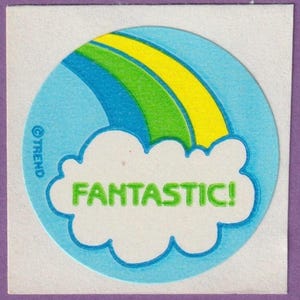 Vintage Trend Matte Scratch & Sniff Sticker Rainbow Fresh Air