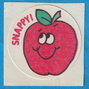 Sticker vintage tendance mat à gratter et à renifler NO TM Pomme #2