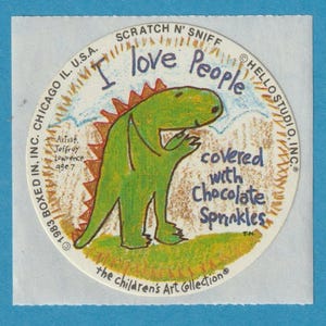 Vintage 1980 Boxed In Scratch And Sniff Sticker