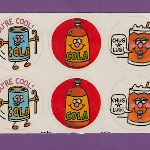 Stickers vintage des années 1980 PAPER ART à gratter et à renifler COLA