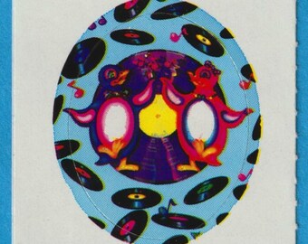 Vintage Lisa Frank Sticker PENGUINS #2