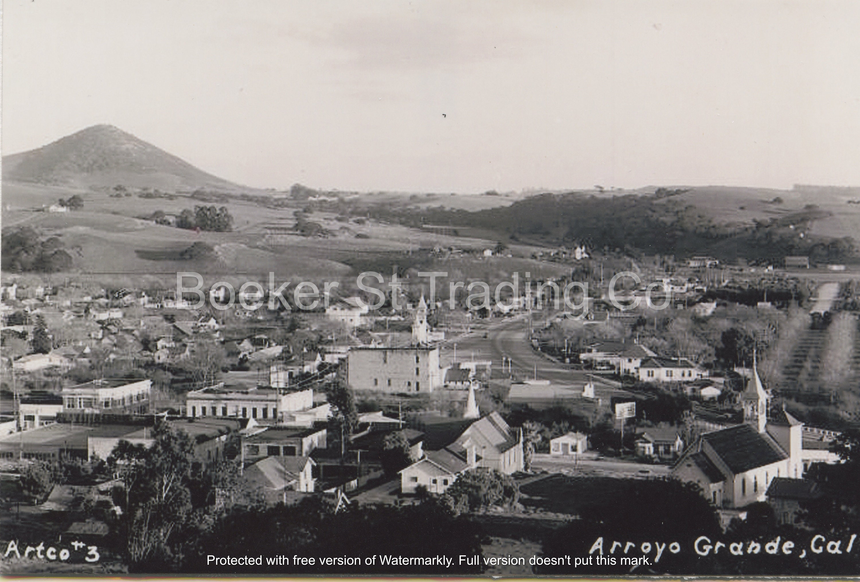 Vintage Photo General Town View Arroyo Grande Ca. San Luis Etsy