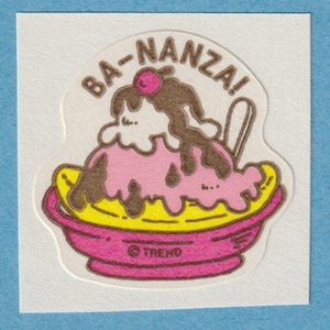 Sticker vintage tendance mat à gratter et à renifler HOT FUDGE SUNDAE