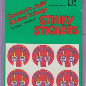 Adesivos Vintage Trend Matte Scratch & Sniff na embalagem original ROPE