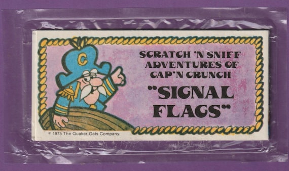 MINT Vintage Cap'n Crunch Scratch & Sniff Booklet SIGNAL FLAGS