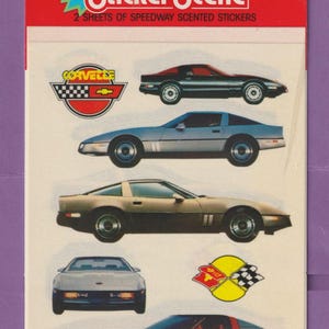 Pack d'autocollants vintage à gratter et à renifler, voitures exotiques