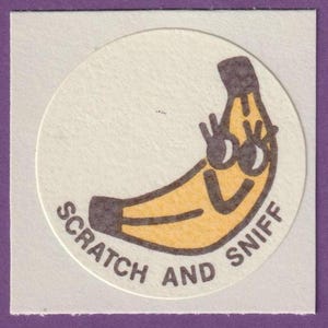 HTF Vintage CTP 1977 Scratch & Sniff Sticker BANANE