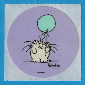 Vintage Boynton Sticker BLUE Balloon