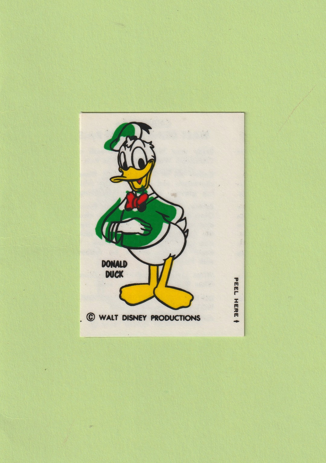 Vintage Disney Cheerios Glass Clings Decal DONALD DUCK - Etsy