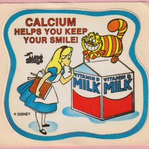 vintage Disney Mission Nutrition Sticker à gratter et à renifler Mello Smello Alice au pays des merveilles