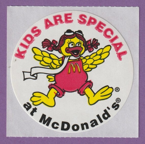 Vintage 1980s Mcdonalds Sticker Birdie Kids Are Special - Etsy