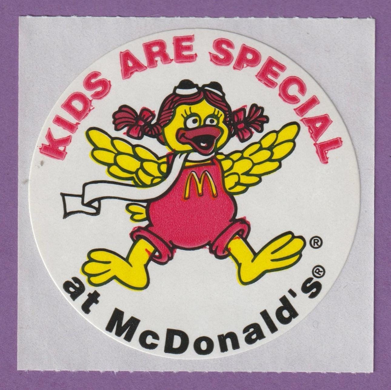 80s 90s McKids ディスプレイ　看板　マクドナルドランド　ステッカー 80s Vintage McDonalds McKidS Store Display Lighted Sign (T849