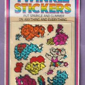 RARE Vintage Prism Twinkle Stickers Imperial Toy Co