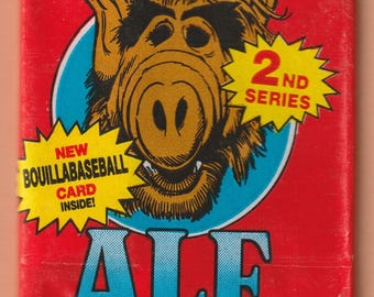 Vintage Alf Wax Pack Trading Cards Stickers & Gum