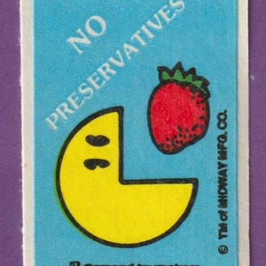 Sticker vintage à gratter et à renifler Mme Pac Man FRAISE