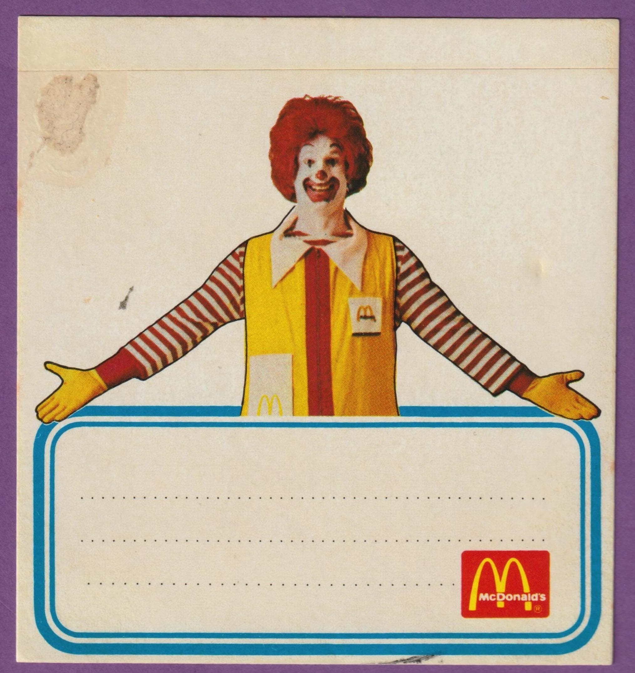 Vintage MCDONALDS Name Tag/label RONALD - Etsy