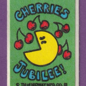 Sticker vintage à gratter et à renifler Ms. Pac Man CERISE