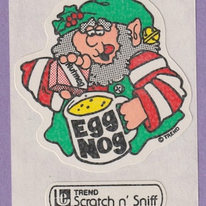 Adesivo vintage GRANDE Trend Scratch & Sniff EGG NOG