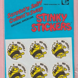 ヴィンテージトレンドマットスクラッチ＆スニフステッカー オリジナルパッケージ入り ハニーバンブルビー