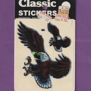 Vintage 1980 klassieke stickers BALD EAGLE SEALED