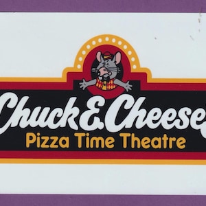 Pegatina retro de CHUCK E CHEESE