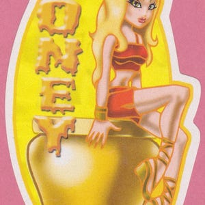 Vintage Vending Machine Large Scratch & Sniff Sticker HONEY