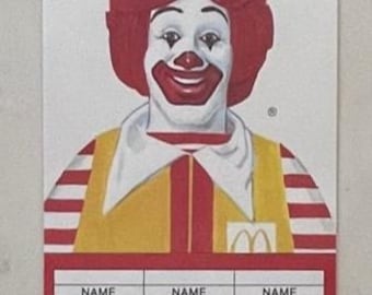 Vintage Mcdonalds 1981 Ronald Mcdonald Growth Chart MINT - Etsy