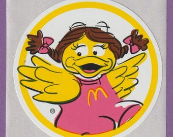 Vintage 1980s McDonalds Sticker Birdie