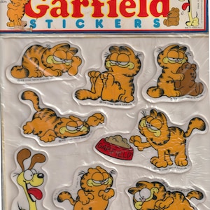 Adesivi vintage GARFIELD PUFFY grandi anni '80